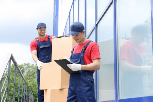 Packed furniture and boxes prepared for local removals