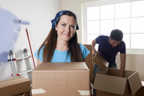 Household items organized in mobile self storage in Blackheath